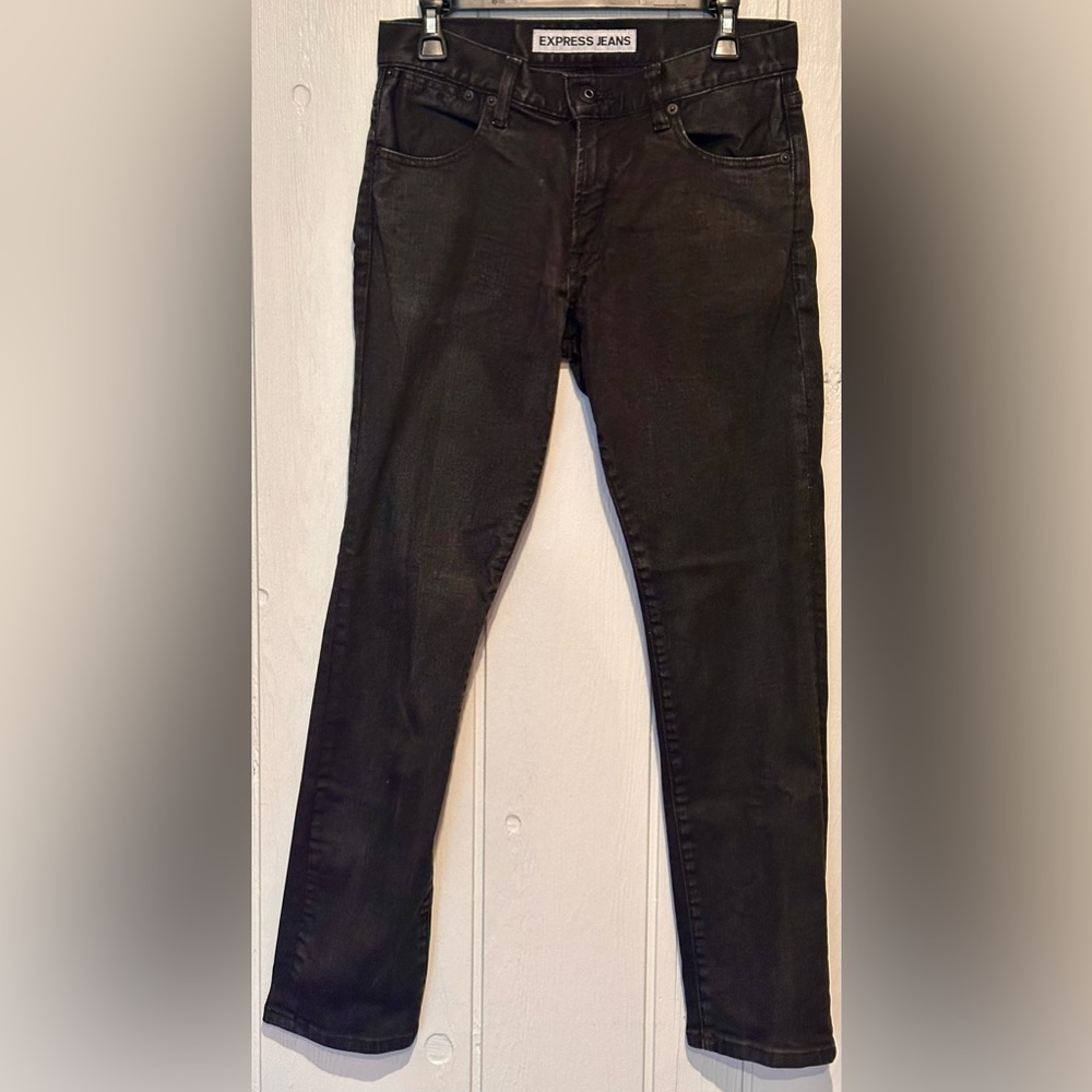 Express Black Men's Slim Fit Rocco Straight Leg Jeans 29x30